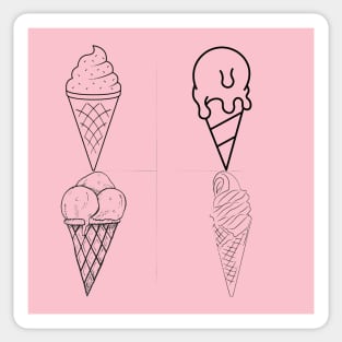 ice cream t-shirt Sticker